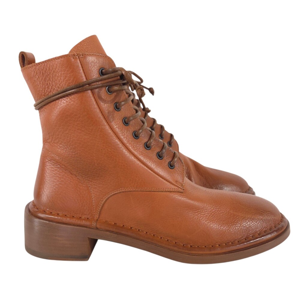 Marsell Crespella Boots US 8 IT 38 Womens Brown Leather Lace Up $1150